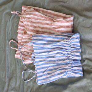 Summer striped romber & dress bundle